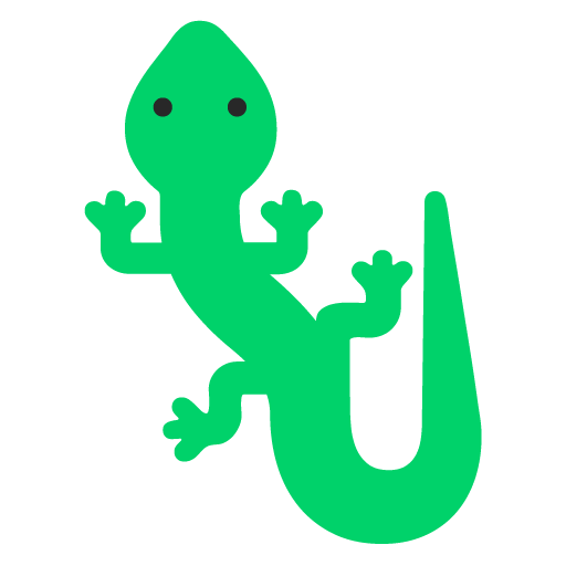 Microsoft design of the lizard emoji verson:Windows-11-22H2