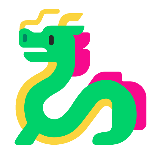 Microsoft design of the dragon emoji verson:Windows-11-22H2