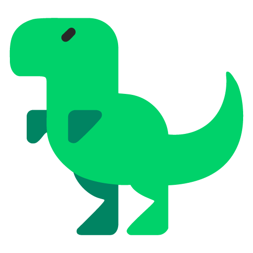 Microsoft design of the T-Rex emoji verson:Windows-11-22H2