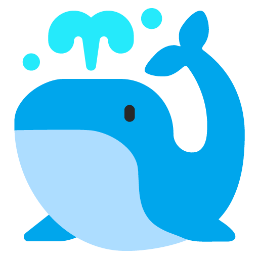 Microsoft design of the spouting whale emoji verson:Windows-11-22H2