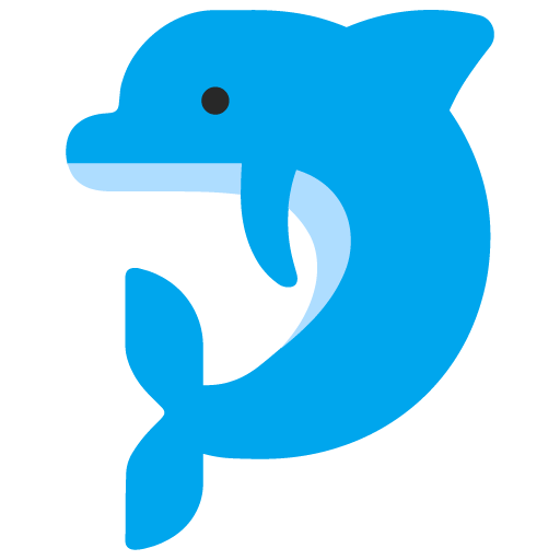 Microsoft design of the dolphin emoji verson:Windows-11-22H2