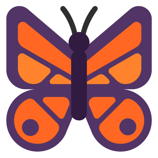 Microsoft design of the butterfly emoji verson:Windows-11-22H2