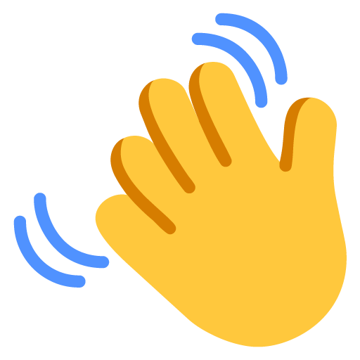Microsoft design of the waving hand emoji verson:Windows-11-22H2