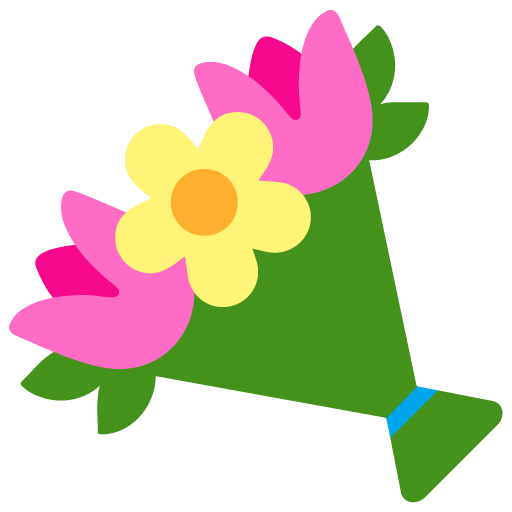 Microsoft design of the bouquet emoji verson:Windows-11-22H2