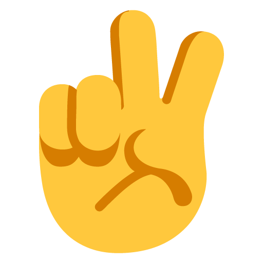 Microsoft design of the victory hand emoji verson:Windows-11-22H2