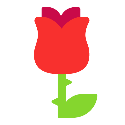 Microsoft design of the rose emoji verson:Windows-11-22H2
