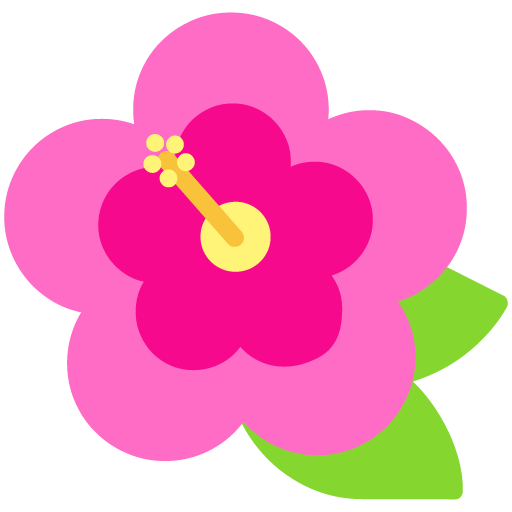 Microsoft design of the hibiscus emoji verson:Windows-11-22H2