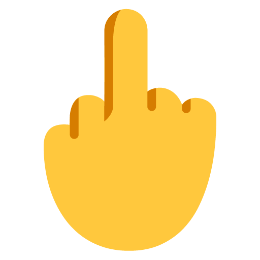 Microsoft design of the middle finger emoji verson:Windows-11-22H2
