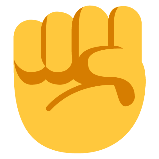 Microsoft design of the raised fist emoji verson:Windows-11-22H2
