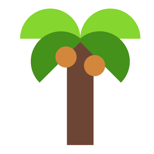 Microsoft design of the palm tree emoji verson:Windows-11-22H2