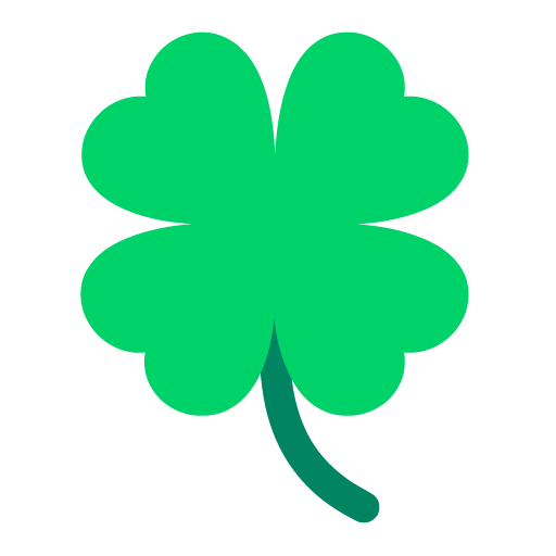 Microsoft design of the four leaf clover emoji verson:Windows-11-22H2