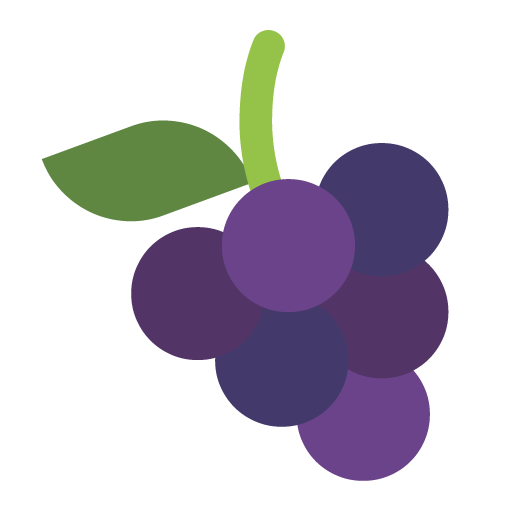 Microsoft design of the grapes emoji verson:Windows-11-22H2