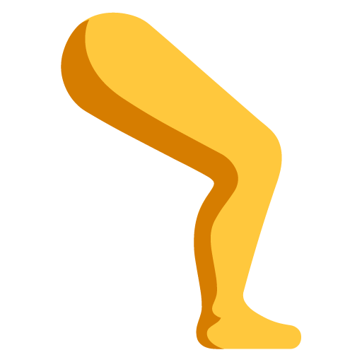 Microsoft design of the leg emoji verson:Windows-11-22H2
