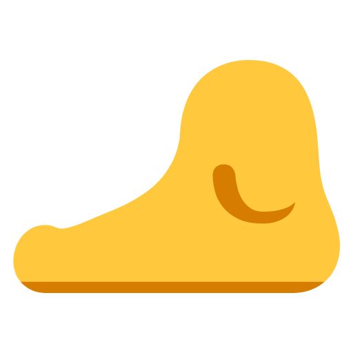 Microsoft design of the foot emoji verson:Windows-11-22H2
