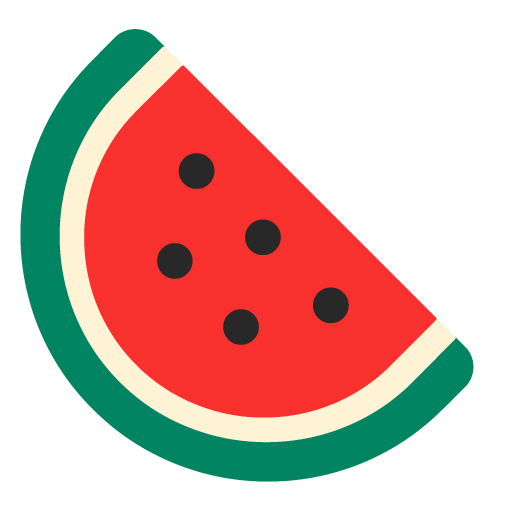 Microsoft design of the watermelon emoji verson:Windows-11-22H2