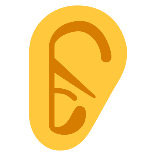 Microsoft design of the ear emoji verson:Windows-11-22H2