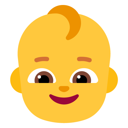 Microsoft design of the baby emoji verson:Windows-11-22H2