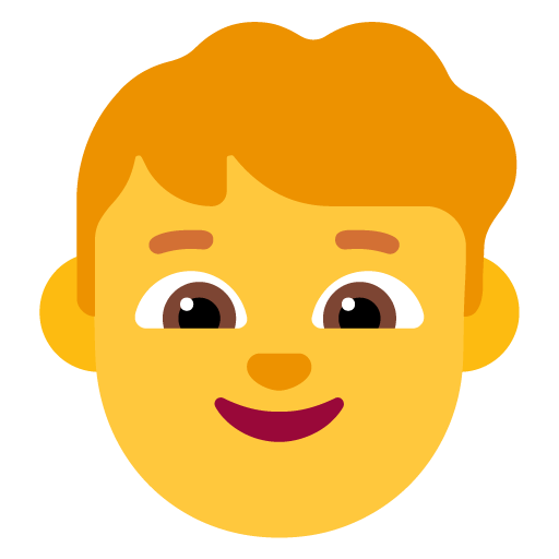 Microsoft design of the boy emoji verson:Windows-11-22H2