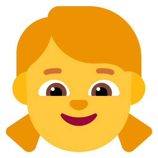 Microsoft design of the girl emoji verson:Windows-11-22H2