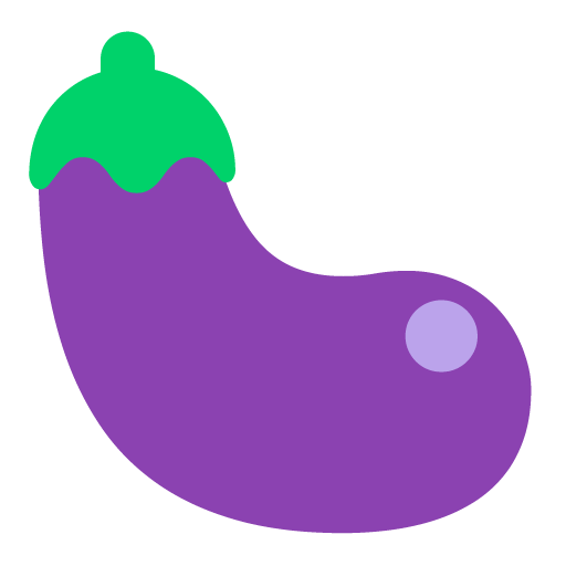 Microsoft design of the eggplant emoji verson:Windows-11-22H2