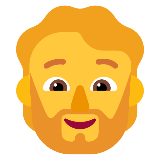 Microsoft design of the person: beard emoji verson:Windows-11-22H2
