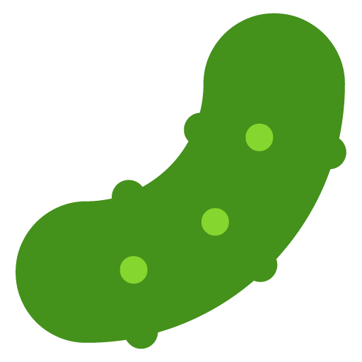 Microsoft design of the cucumber emoji verson:Windows-11-22H2