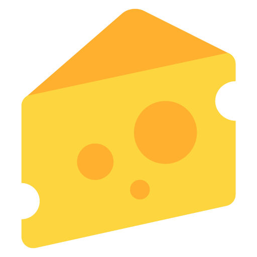 Microsoft design of the cheese wedge emoji verson:Windows-11-22H2