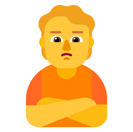 Microsoft design of the person pouting emoji verson:Windows-11-22H2