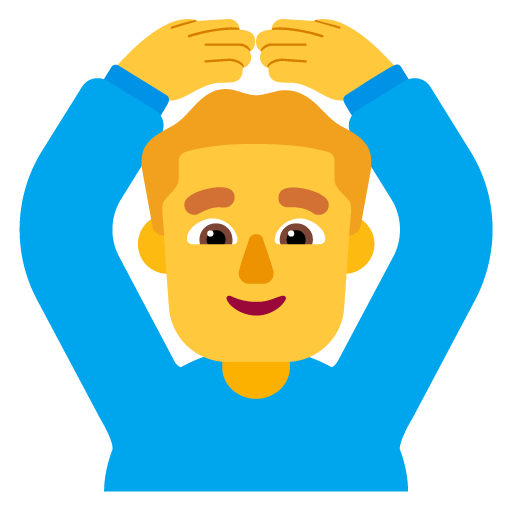 Microsoft design of the man gesturing OK emoji verson:Windows-11-22H2
