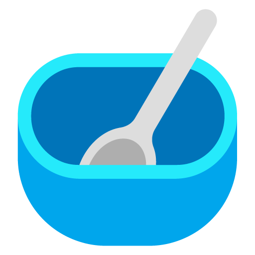 Microsoft design of the bowl with spoon emoji verson:Windows-11-22H2