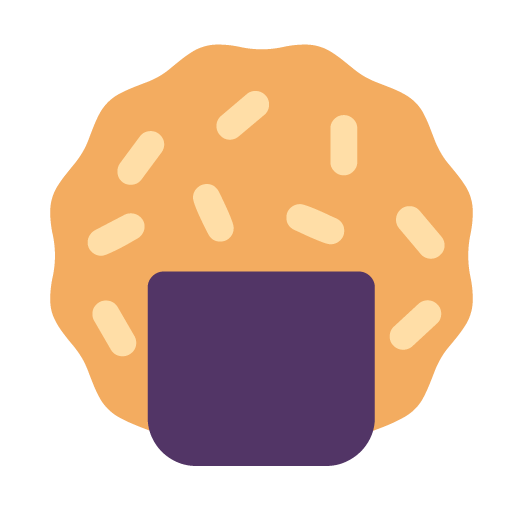 Microsoft design of the rice cracker emoji verson:Windows-11-22H2