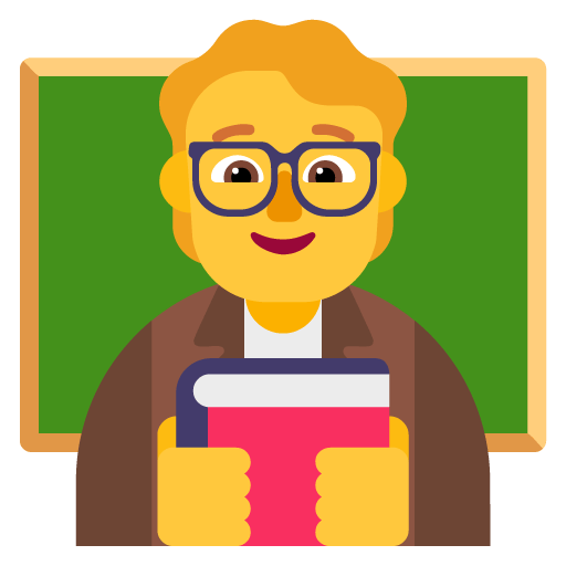 Microsoft design of the teacher emoji verson:Windows-11-22H2