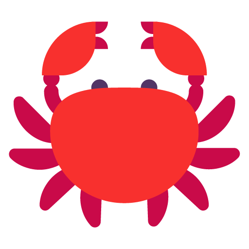 Microsoft design of the crab emoji verson:Windows-11-22H2