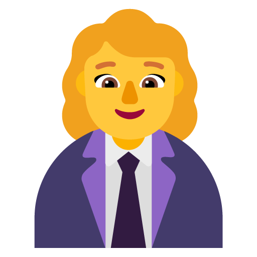 Microsoft design of the woman office worker emoji verson:Windows-11-22H2
