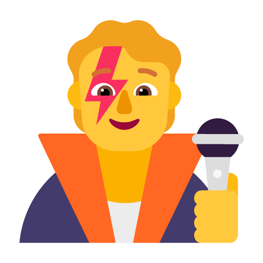 Microsoft design of the singer emoji verson:Windows-11-22H2