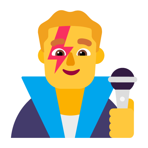 Microsoft design of the man singer emoji verson:Windows-11-22H2