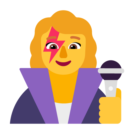 Microsoft design of the woman singer emoji verson:Windows-11-22H2