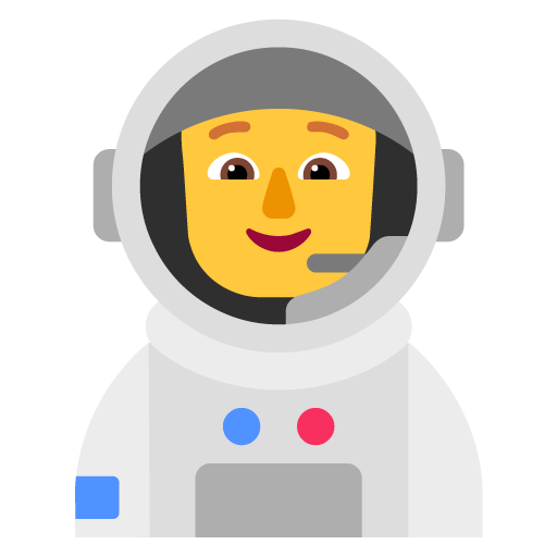 Microsoft design of the astronaut emoji verson:Windows-11-22H2