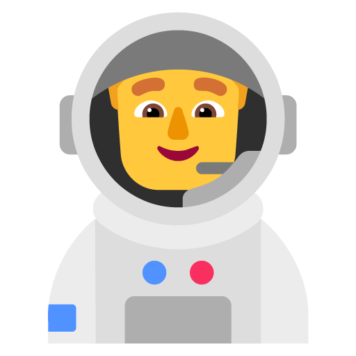 Microsoft design of the man astronaut emoji verson:Windows-11-22H2