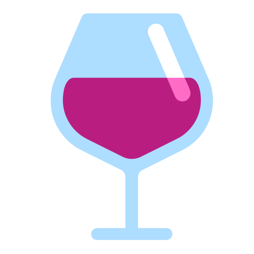 Microsoft design of the wine glass emoji verson:Windows-11-22H2