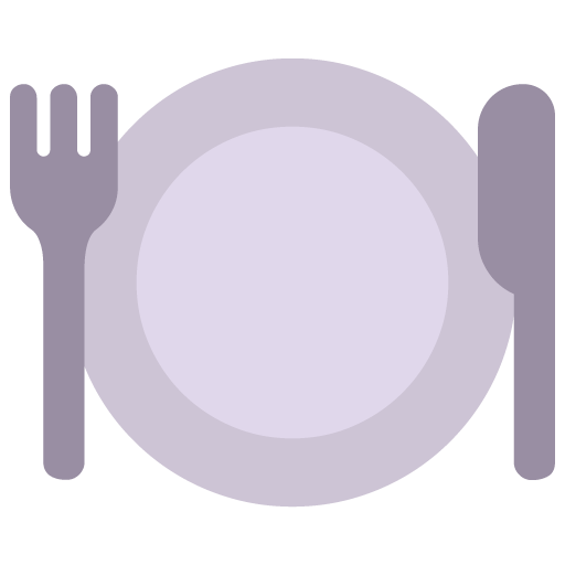 Microsoft design of the fork and knife with plate emoji verson:Windows-11-22H2