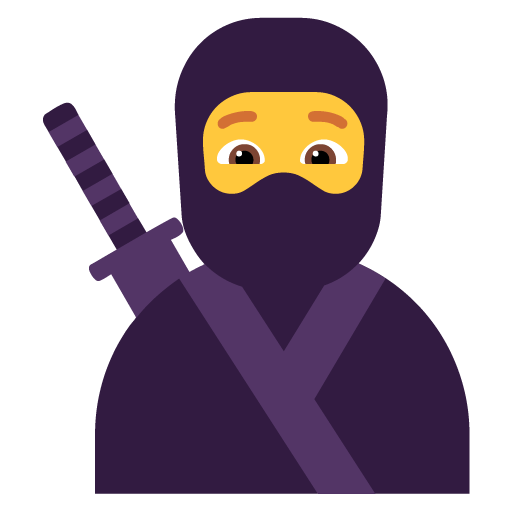 Microsoft design of the ninja emoji verson:Windows-11-22H2