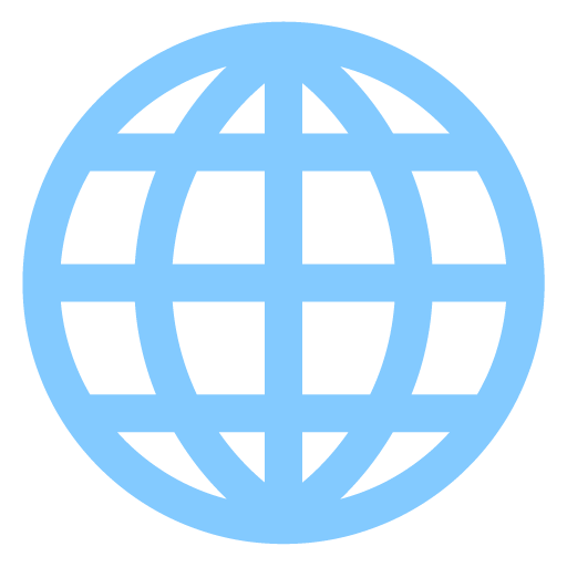 Microsoft design of the globe with meridians emoji verson:Windows-11-22H2
