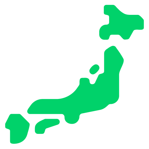 Microsoft design of the map of Japan emoji verson:Windows-11-22H2