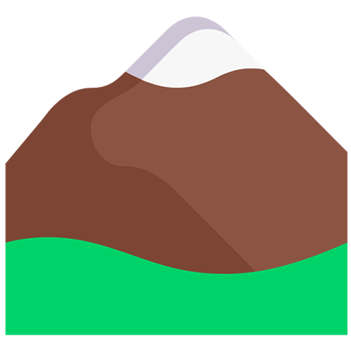 Microsoft design of the snow-capped mountain emoji verson:Windows-11-22H2