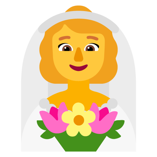 Microsoft design of the woman with veil emoji verson:Windows-11-22H2