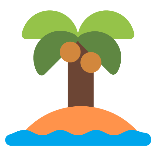 Microsoft design of the desert island emoji verson:Windows-11-22H2