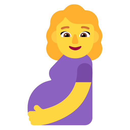 Microsoft design of the pregnant woman emoji verson:Windows-11-22H2