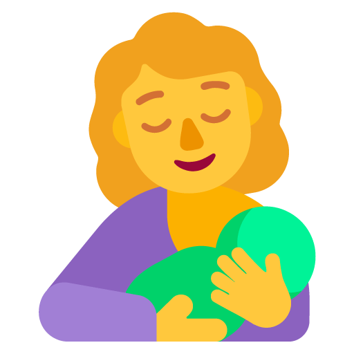 Microsoft design of the breast-feeding emoji verson:Windows-11-22H2