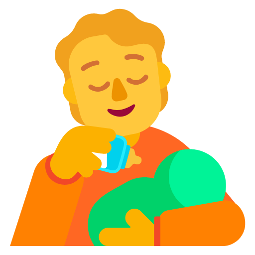 Microsoft design of the person feeding baby emoji verson:Windows-11-22H2